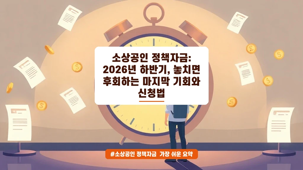 소상공인 정책자금, 하반기엔 더 어려워질 수 있어요
