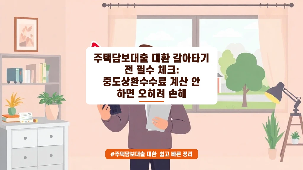주담대 갈아타기 전 중도상환수수료 계산 안 하면 큰일 나요
