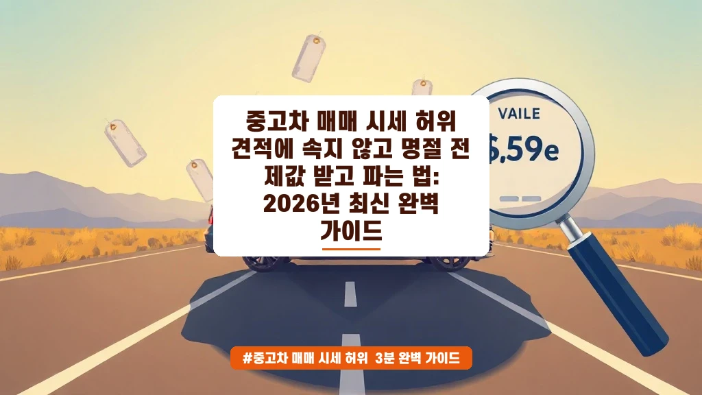 중고차 허위 시세에 속지 않고 제값 받고 파는 법