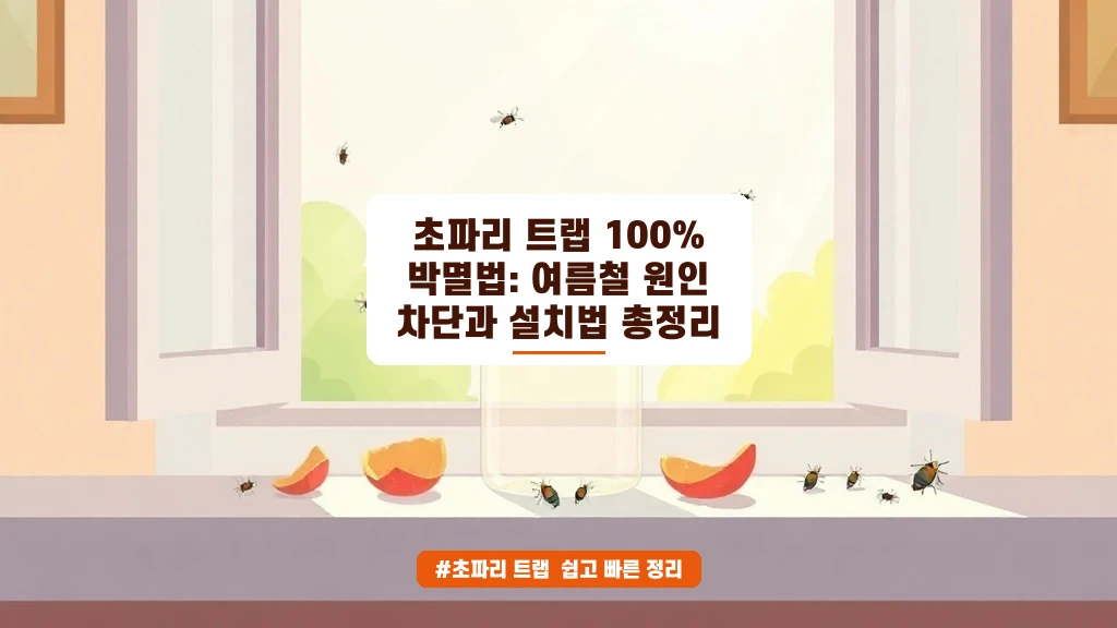 여름 초파리 100% 박멸하는 트랩 설치법 & 원인 차단 꿀팁