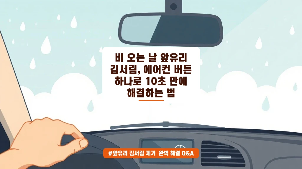 비 오는 날 앞유리 김서림, 에어컨 버튼 이렇게 누르세요