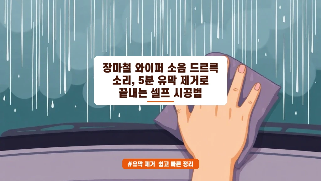 장마철 와이퍼 소음 해결! 5분 셀프 유막 제거 & 발수 코팅