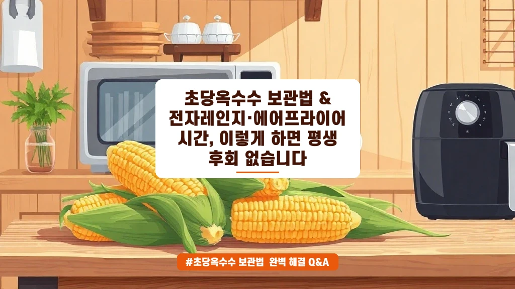 초당옥수수 보관법 & 전자레인지/에어프라이어 시간 조작법