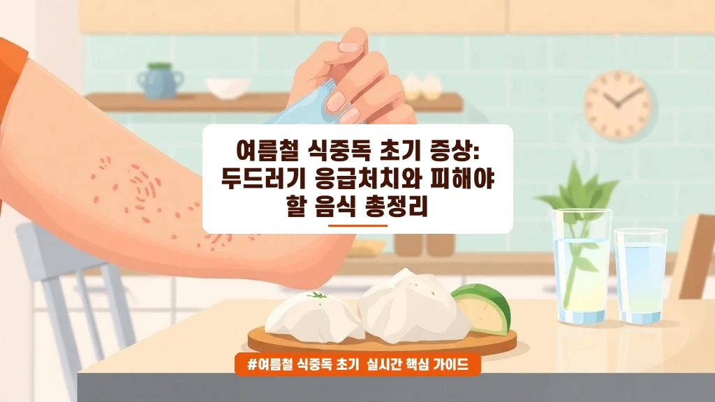 여름철 식중독 초기 증상과 두드러기 응급처치 완벽 가이드