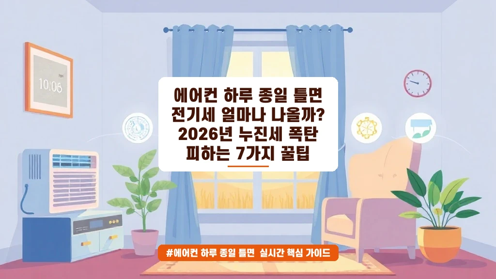 에어컨 하루 종일 틀면 전기세 폭탄? 누진세 피하는 진짜 방법
