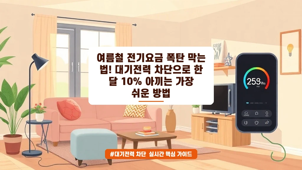 여름철 전기요금 10% 아끼는 방법? 대기전력 차단 멀티탭 하나면 끝!