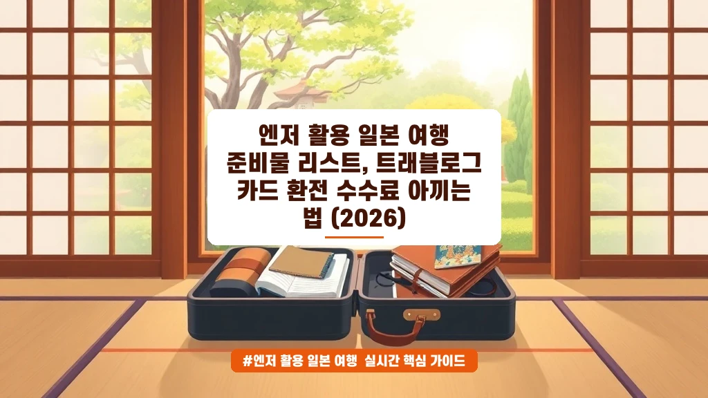 엔저 일본여행 준비물 & 트래블로그 환전 수수료 아끼는 꿀팁