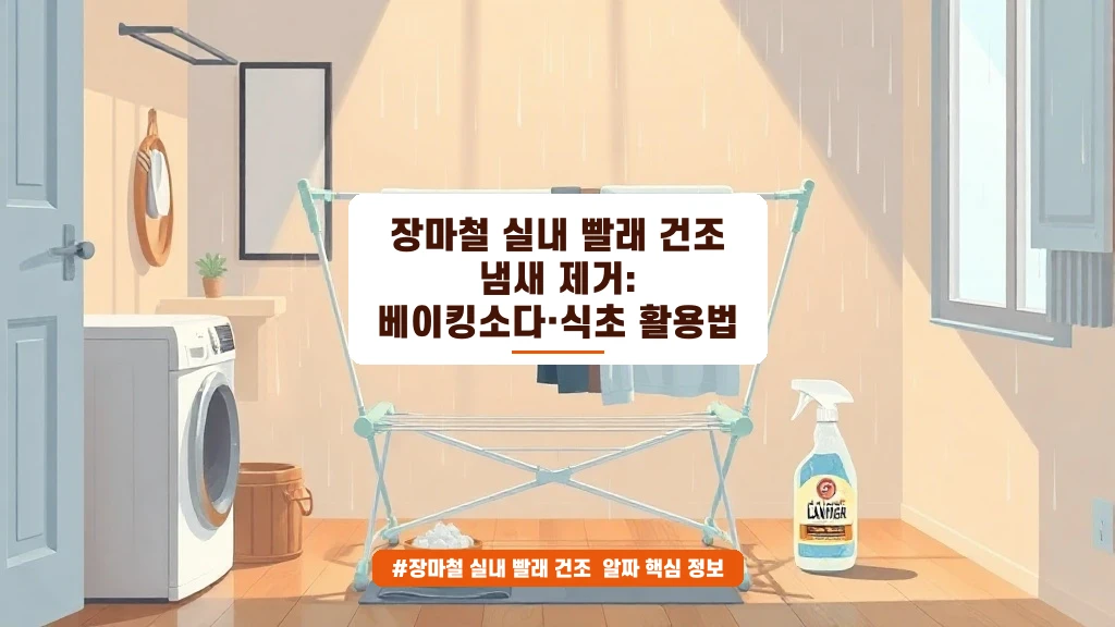 장마철 빨래 냄새 잡는 베이킹소다 & 식초 꿀팁