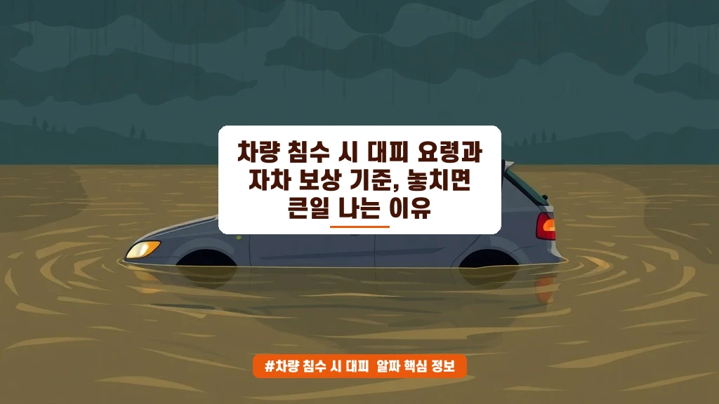 차량 침수 시 이렇게 대피하세요! 자차 보상 기준까지 한눈에