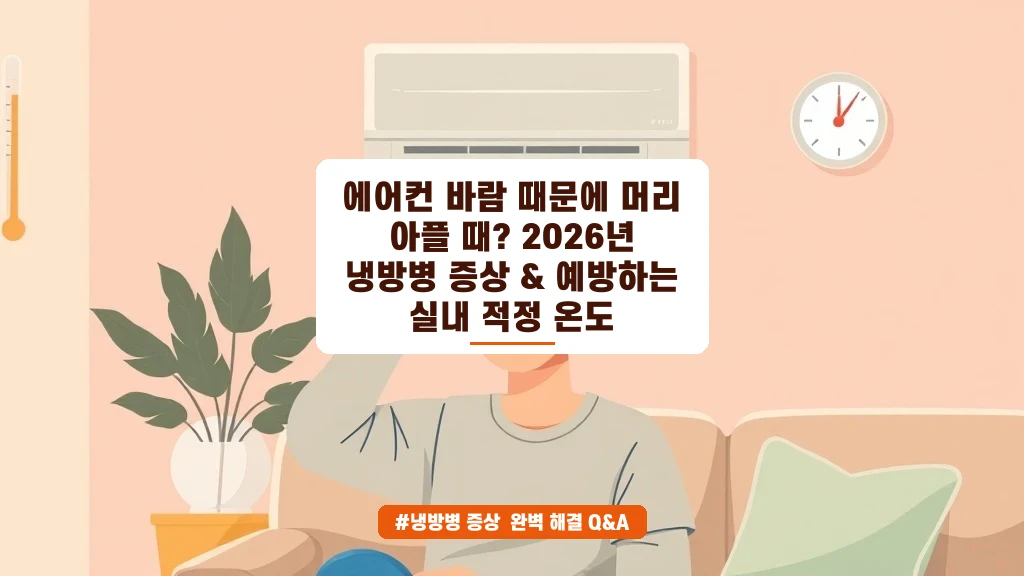에어컨 바람 머리 아플 때? 냉방병 증상 & 예방 온도