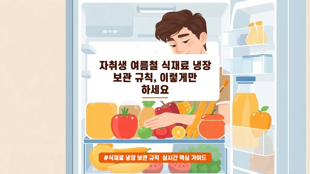 자취생 여름 냉장고 정리법: 식재료 위치만 바꿔도 신선도 UP
