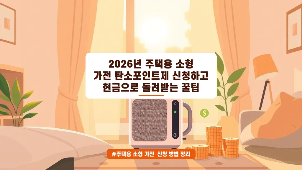 주택용 소형 가전 탄소포인트제 신청하고 현금으로 돌려받는 꿀팁