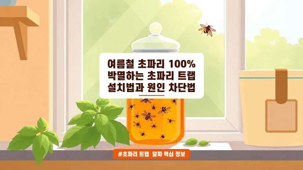여름 초파리 100% 박멸하는 트랩 설치법과 원인 차단법
