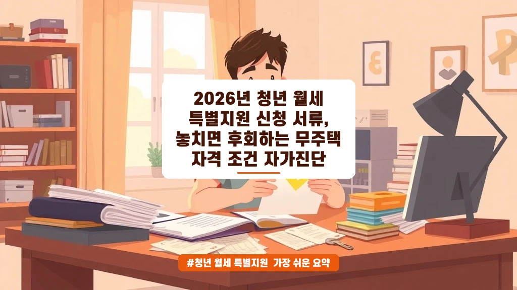청년 월세 특별지원 신청 서류 & 자격 조건 자가진단