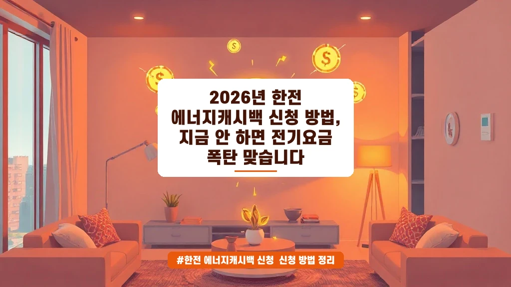 한전 에너지캐시백 신청, 이렇게 하면 5분 컷이에요!