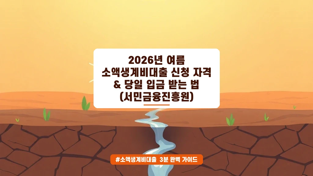 여름철 소액생계비대출 당일 입금 받는 법