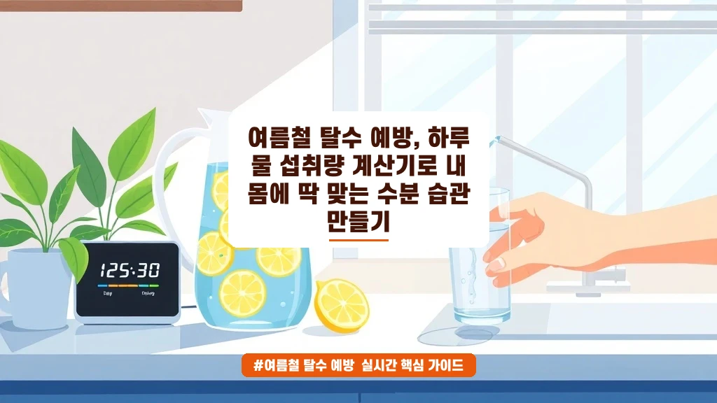 여름철 탈수 예방! 하루 물 섭취량 계산기와 올바른 습관