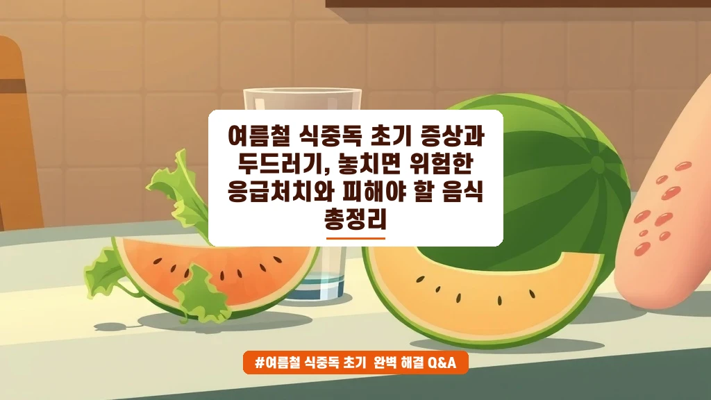 여름철 식중독 두드러기 응급처치와 피해야 할 음식