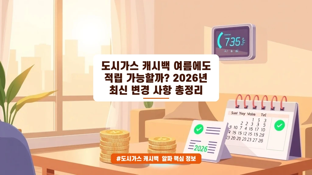 도시가스 캐시백 여름에도 적립 가능? 궁금증 싹 해결!