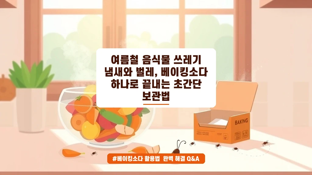 여름철 음식물 쓰레기 냄새와 벌레, 베이킹소다 하나로 해결한 후기