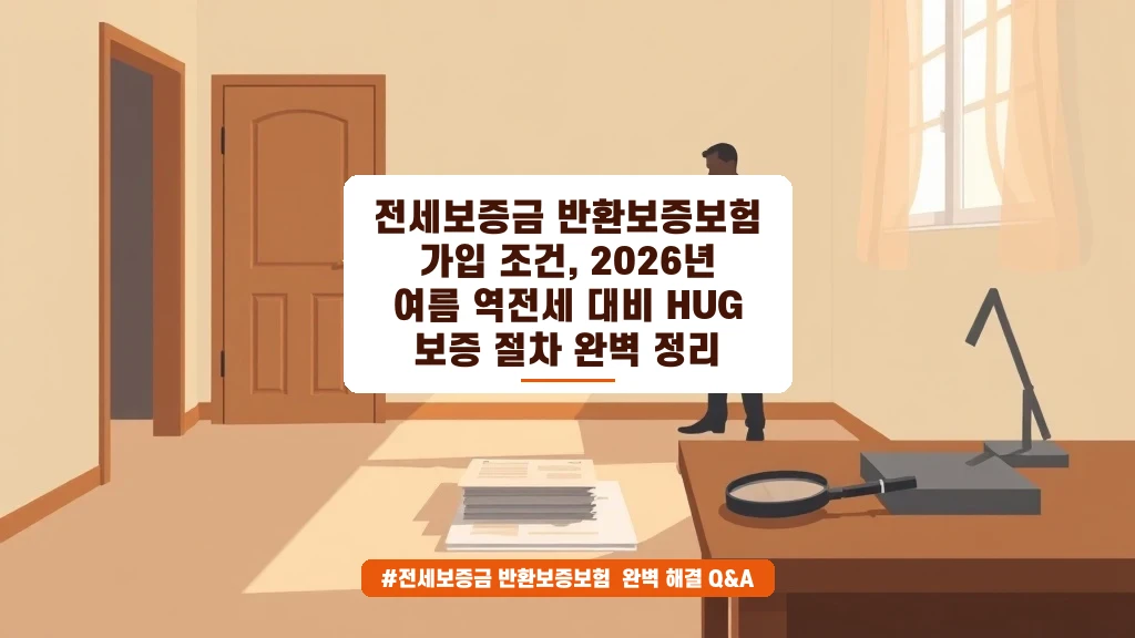 전세보증금 반환보증보험 가입 조건 & HUG 절차 완벽 정리
