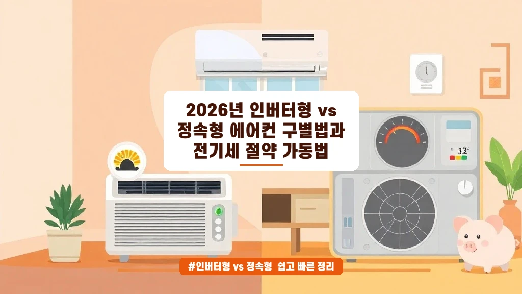 우리 집 에어컨 인버터형? 정속형? 전기세 절약법까지