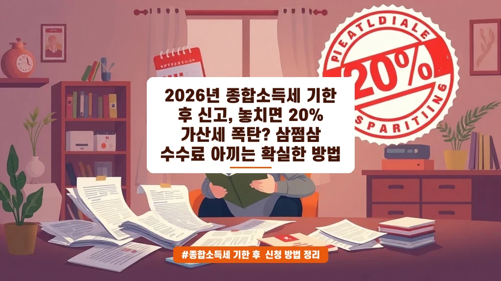 종합소득세 기한 후 신고, 수수료 아끼는 꿀팁 대방출