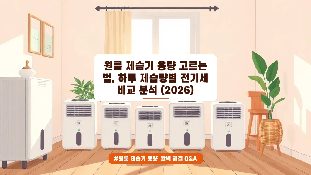 원룸 제습기 용량 고르는 법, 하루 제습량별 전기세 비교