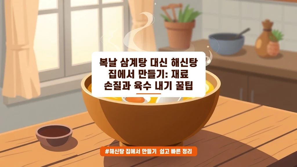 복날 삼계탕 대신 해신탕 집에서 만들기: 재료 손질과 육수 내기