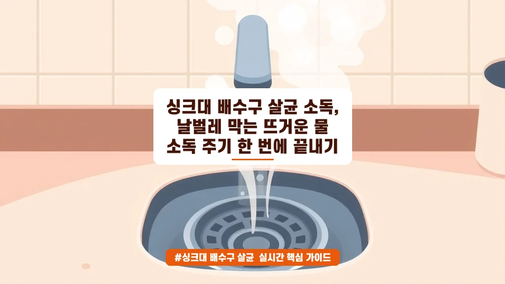 싱크대 배수구 날벌레 막는 뜨거운 물 소독 주기