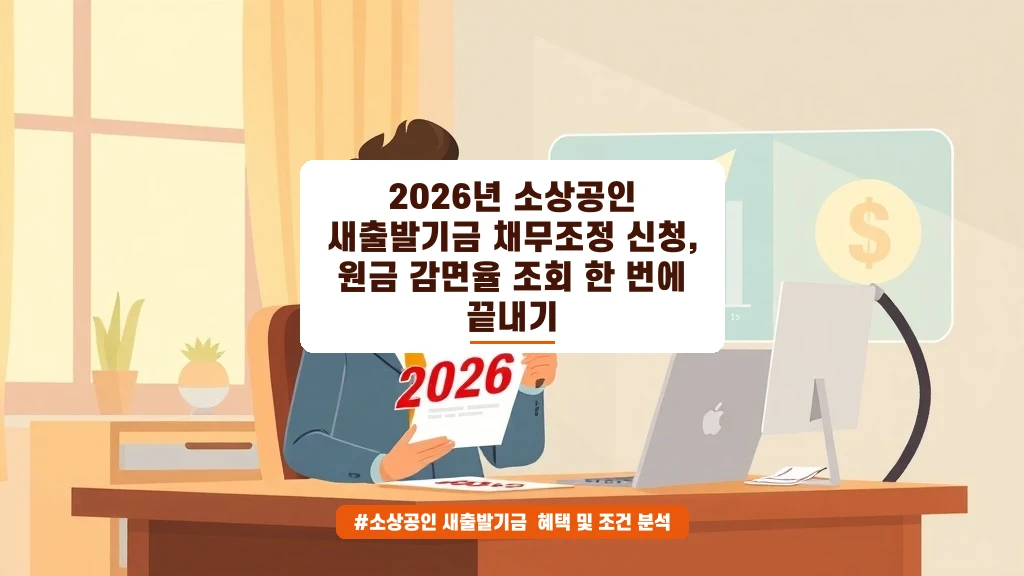 소상공인 새출발기금 채무조정, 원금 감면율 조회하는 확실한 방법