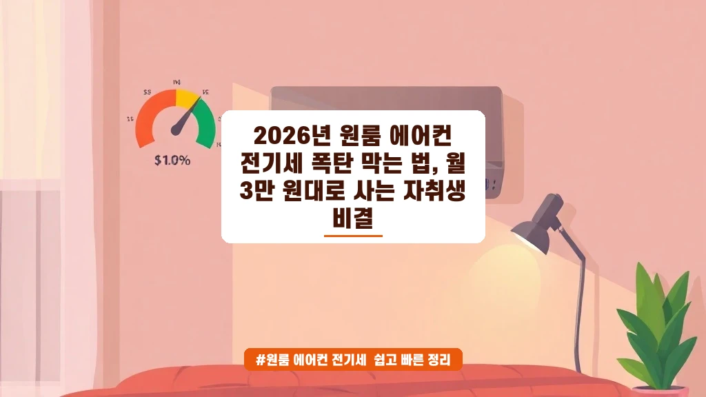 원룸 에어컨 전기세 월 3만 원대로 잡는 자취생 비법