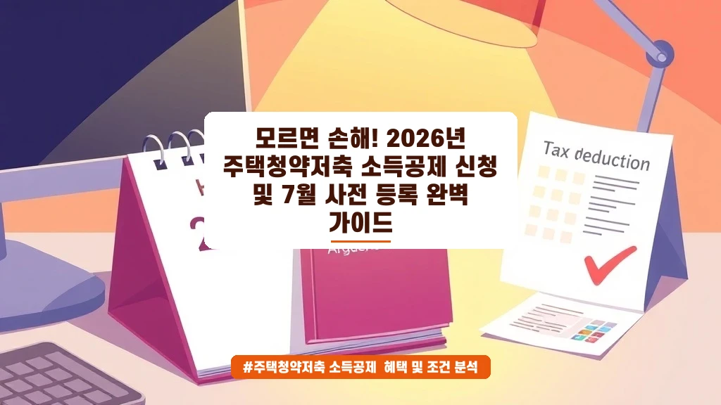 주택청약저축 소득공제, 7월 사전 등록으로 연말정산 미리 준비하는 법