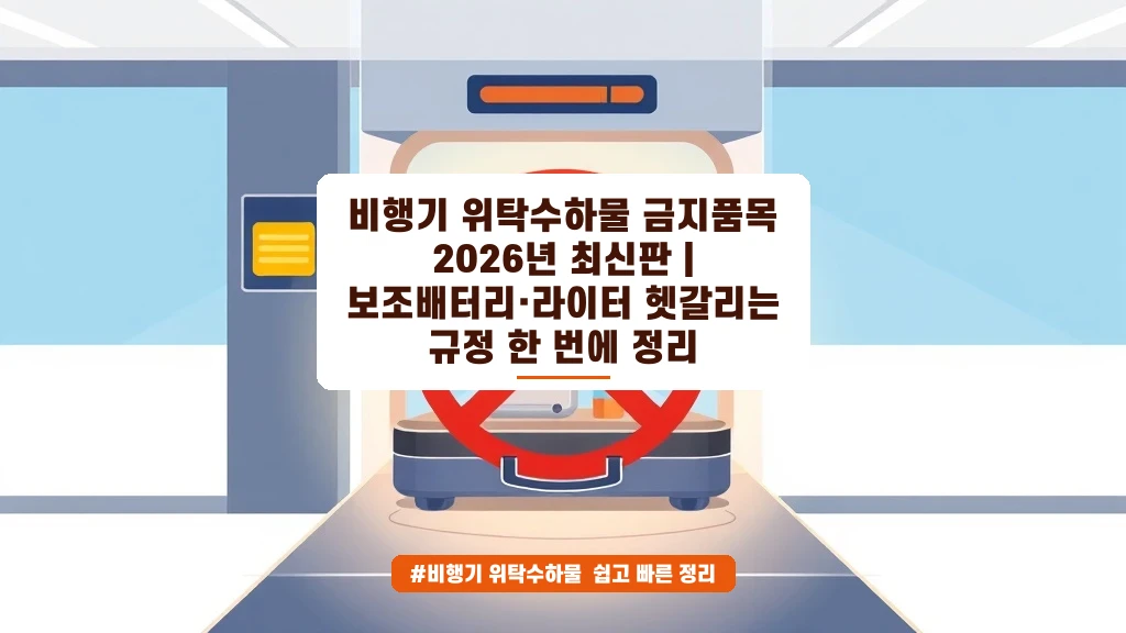 비행기 위탁수하물 금지품목 총정리 (보조배터리·라이터)