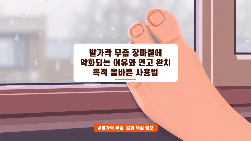 장마철 발가락 무좀 악화 이유 & 연고 완치 사용법