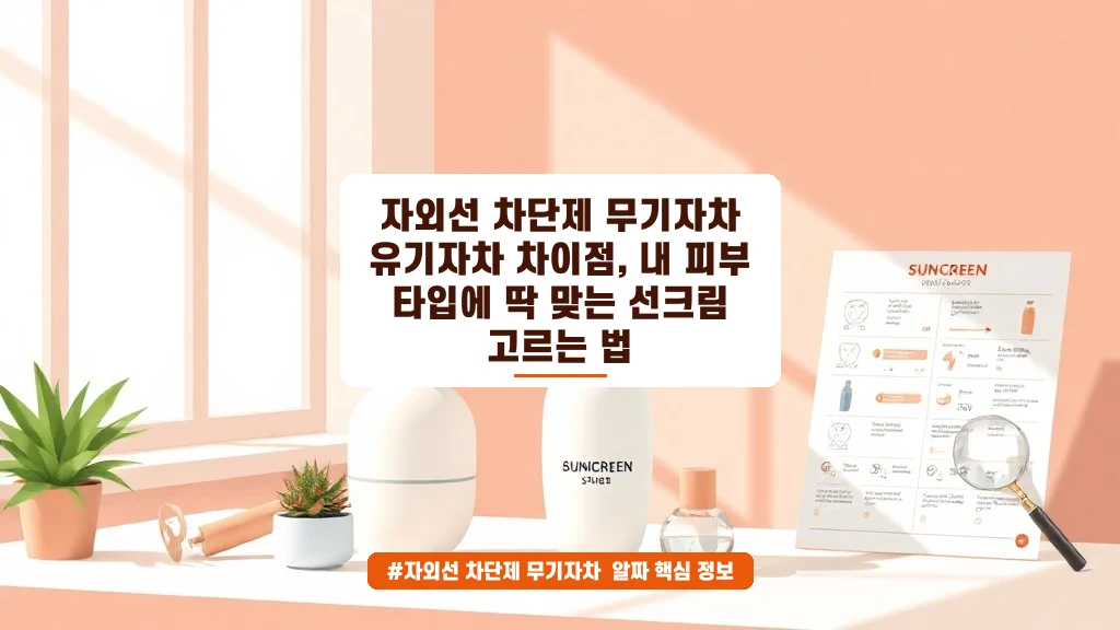 내 피부에 맞는 선크림 고르는 법, 무기자차 유기자차 차이점