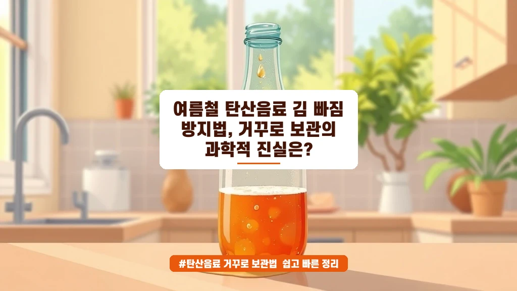 여름 탄산음료 김 빠짐 방지! 거꾸로 보관법 진실