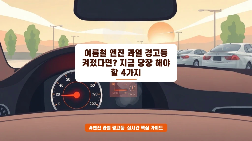 여름철 엔진 과열 경고등 켜졌을 때 당황하지 말고 이렇게 하세요