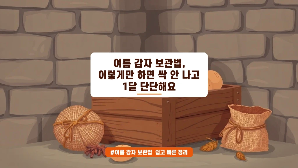 여름 감자 싹 안 나게 오래 보관하는 상자 보관법 꿀팁
