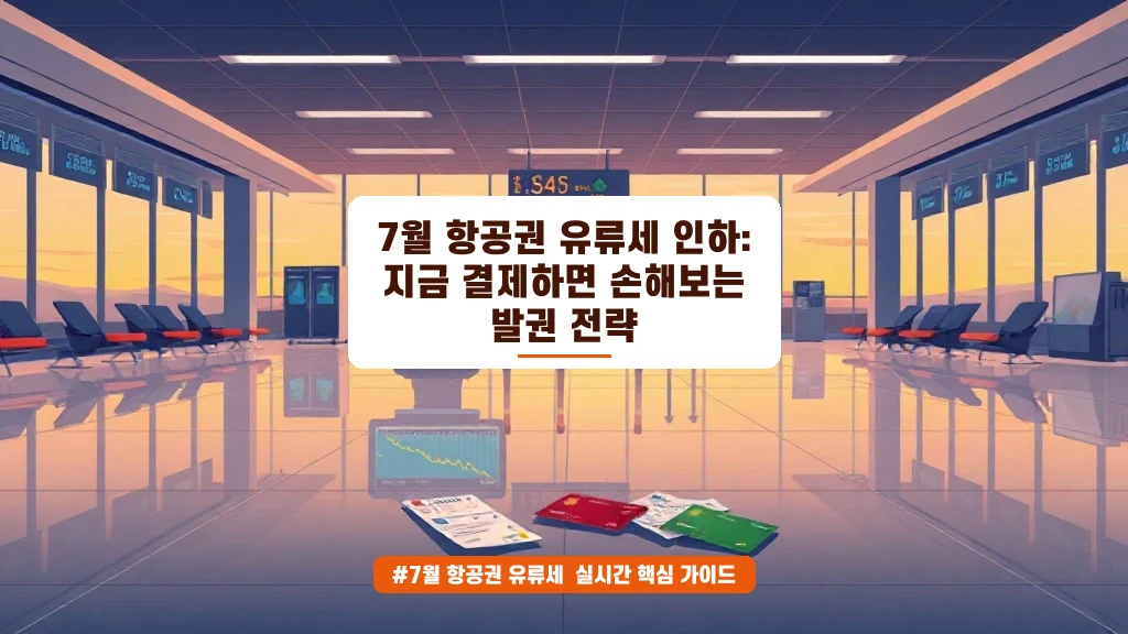 7월 항공권 유류세 인하, 지금 결제하면 손해? 발권 꿀팁
