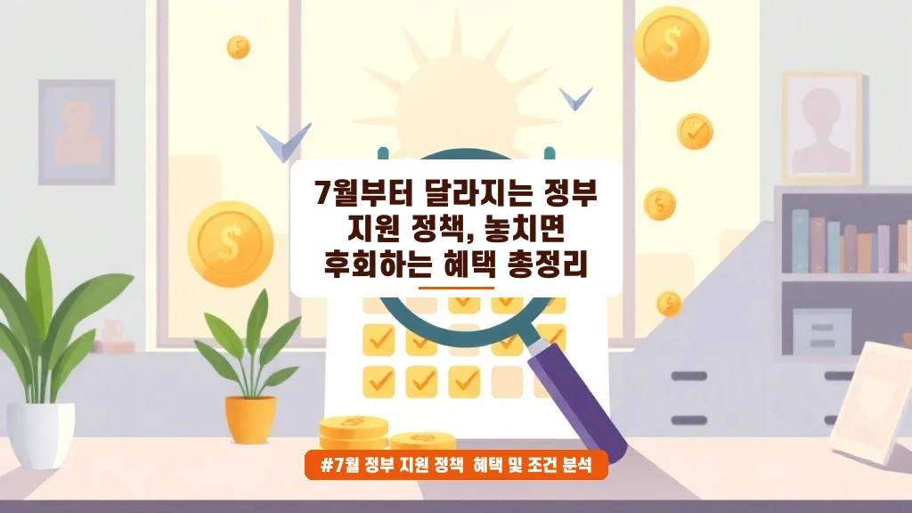7월부터 달라지는 정부 지원, 내가 놓친 혜택은?