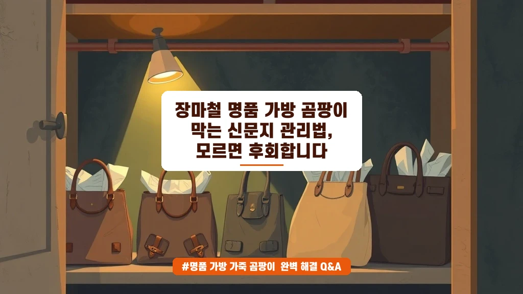 장마철 명품 가방 곰팡이 막는 신문지 꿀팁
