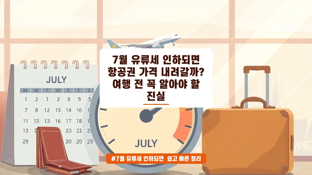 7월 유류세 인하, 항공권 가격은 진짜 내려갈까?