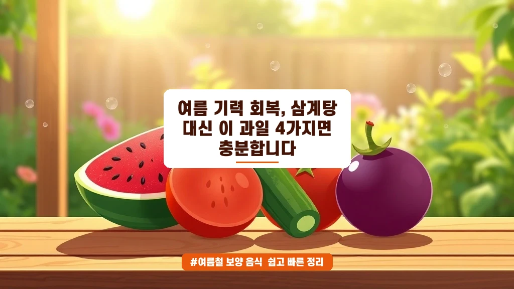 여름철 기력 회복 보양 과일 4가지, 삼계탕 말고 이걸 드세요