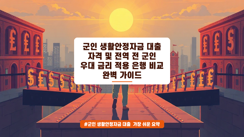 군인 생활안정자금 대출, 나에게 딱 맞는 조건과 금리 비교 방법은?