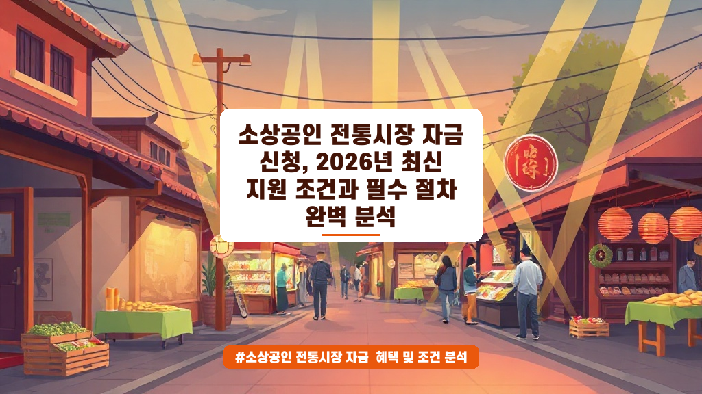 전통시장 상인 자금 지원! 디지털 전환부터 보증 이용법까지 1대1 맞춤 상담 (2026년 06월)