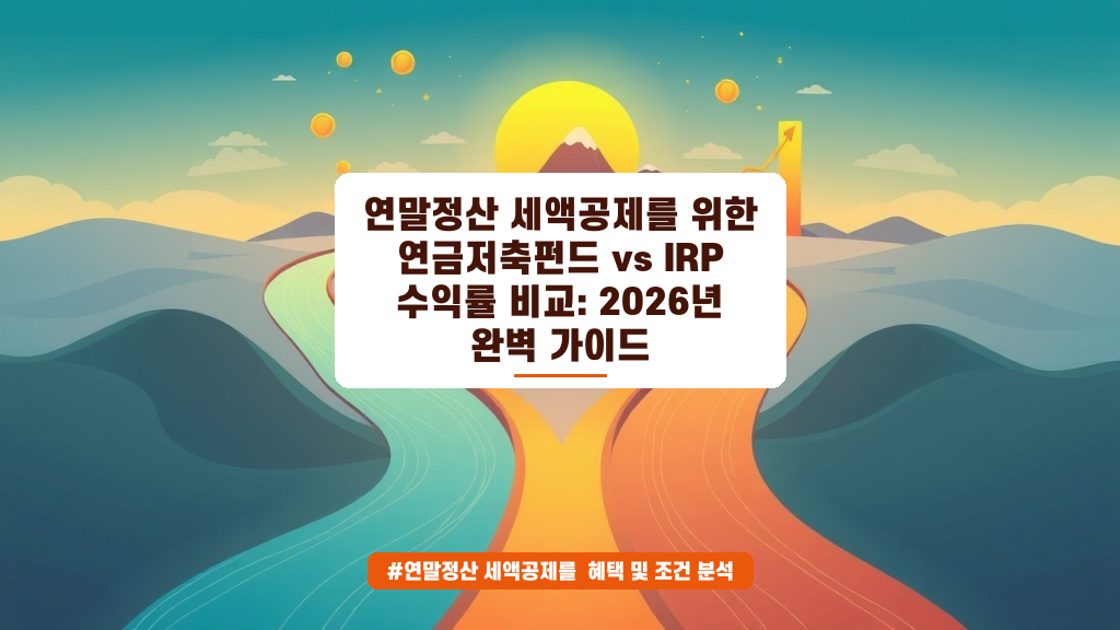 연말정산 세액공제, 연금저축과 IRP 어디에 넣을지 고민이세요? (900만원 가이드)