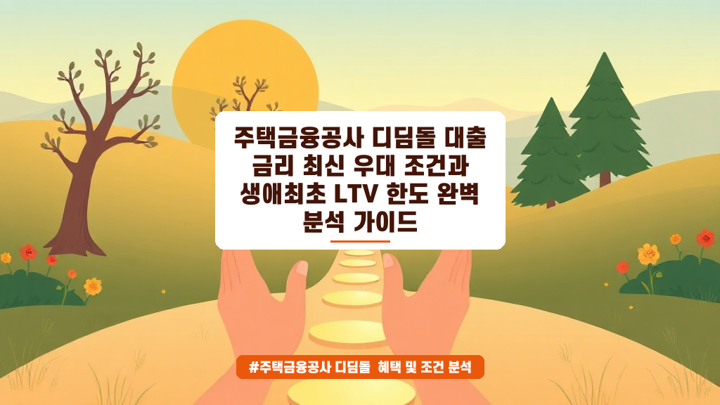 디딤돌 대출 금리 최대 할인 받는 법? 생애최초 LTV 한도 완벽 분석!