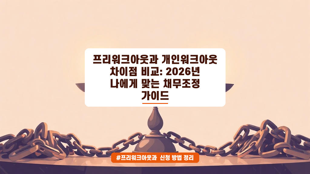 개인워크아웃 VS 프리워크아웃, 나에게 맞는 채무조정은 뭘까? 2026년 최신 비교 가이드
