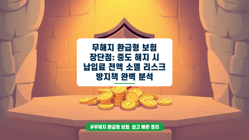 무해지 환급형 보험 중도 해지 시 리스크와 현명한 대안 확인하기